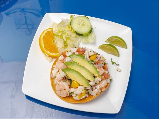 Tostada de Ceviche.