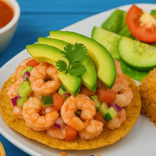 Tostada de Camaron.