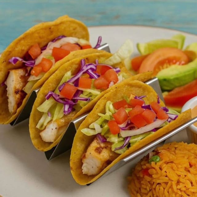 Pescado O Marisco Plato Tacos.