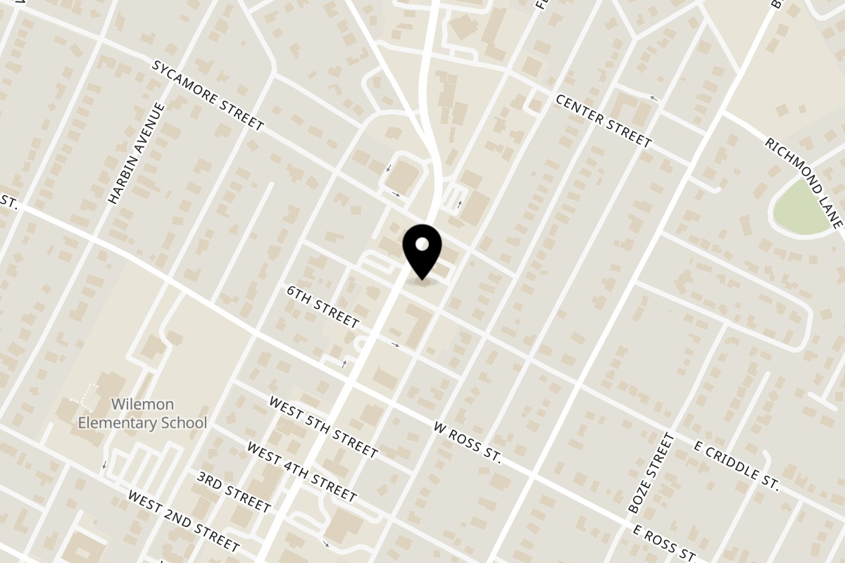 Map showing the location of Mariscos Muelle 77 on 1102 Ferris Ave in Waxahachie
